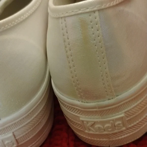 Keds Point Pearlized White Platform Sneakers - Picture 7 of 9